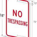 SmartSign "No Trespassing" Sign | 12" x 18" 3M Engineer Grade Reflective Aluminum