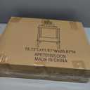 Apicizon 2 Tier End Table Set of 2, Small Side Table with Solid Wood Legs, Boho Bedside Table with Storage Shelf, Nightstand for Small Spaces, Bedroom, Living Room, Entryway, Light Natural