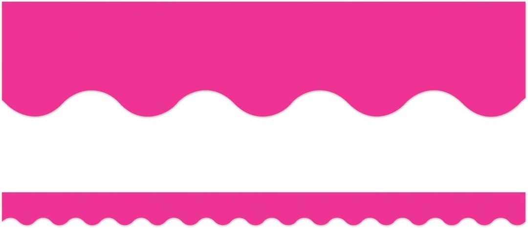 Teacher Created Resources Hot Pink Scalloped Border Trim (5582)