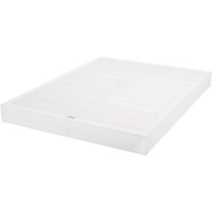 Amazon Basics Smart Box Spring Bed Base, 7-Inch Height Mattress Foundation, Tool-Free Easy Assembly, Extra Firm Support, Queen, 79"L x 59.5"W x 7"H, White