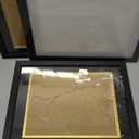 upsimples 11x14 Diploma Frame Certificate Degree Document Frame with High Definition Glass, 8.5 x 11 with mat for Wall and Tabletop, Black Double Mat, 3 Pack