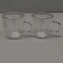 Mfacoy Glass Double Wall Insulated Espresso Cups (Set of 2), 5.4 oz Shots Cup with Handle, Insulated Glasses Mugs, Small Coffee Cups, Shot Glass