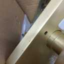 Mega Handles Laura Gold Privacy Door Knob - 1 Pack Reversible Interior Gold Door Knob, Heavy Duty Bed and Bath Door Knobs with Privacy Lock, Fits All Standard Door Sizes - Satin Brass