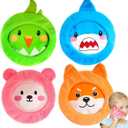 NEWGO Kids Ice Pack for Boo Boos, 4 Pack Hot Cold Packs with 4 Cute Plush Sleeves, Toddler Ice Pack for Kids Injuries, Headache, Wisdom Teeth, Pain Relief