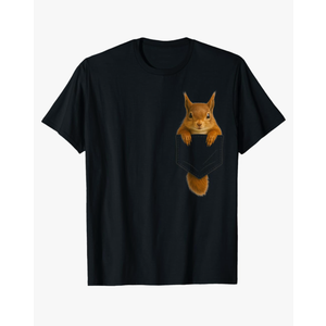 Cute Squirrel Pocket Funny Gifts for Men Women Teen Kid T-Shirt XL