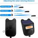 Qumox Solar-Powered Driveway Alert System - Wireless Motion Sensor Doorbell with Weatherproof Design for Home and Business Security (2 Sensor & 1 Receiver)