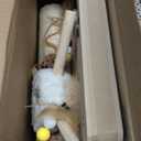 Cat Scratching Post, Sisal, Interactive Furniture Toys for Indoor Cats Adults, 2 Mounting Methods Scratcher Tree Tower with Hanging and Ball Track, Activity Center for Kitten, 25 inches