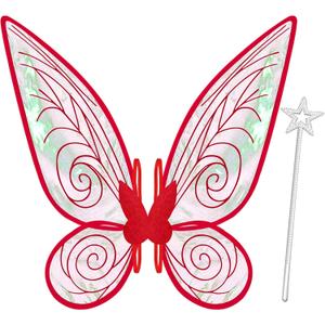 Fairy Wings for Adults,Butterfly Wings for Girls,Angel Wings,Fairy Costume for Women Halloween Dress Up Party Favor (Red) Fairy Wings for Adults,Butterfly Wings for Girls,Angel Wings,Fairy Costume for Women Halloween Dress Up Party Favor (Red)