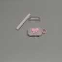 Cute AirPods Pro 2/1 Gen Clear Case, Girly 3D Bow Design Soft TPU Protective Shockproof Kawaii Apple iPod Pro 2nd/1st Generation Cover with Cleaner Pen & Keychain Girls Women 2023/2022/2019 - Pink