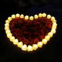 Homemory 24 Piece Heart shapedED Votive Candles