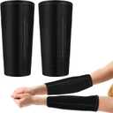 3 Pairs Volleyball Arm Sleeves Volleyball Compression Forearm Sleeves Passing Hitting Arm Guards for Men Women Teens Youth (Black)