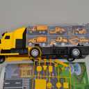 Construction Trucks Toy Set with Play Mat, Carrier Truck Play Vehicles Set for 3 4 5 6 Years Old Boys Kids, Die-Cast Car Toy for Toddlers 3-4 Years, Birthday Gifts Toys for 3-9 Year Old Boys