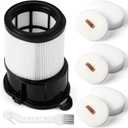 8 Pcs IP1251 IP3251 Filter Replacement Compatible with Shark Cordless PowerDetect Clean and Empty Lightweight Stick Vacuum, 1 Post-Motor Filter, 3 Pre-Motor Filter sets, 1 Cleaning Brush