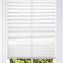 BlindsAvenue Cellular Honeycomb Cordless Polyester Shade, 9/16" Single Cell, Light Filtering, White, Size: 22" W x 48" H