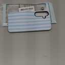 Compatible with Samsung Galaxy S24 Plus Glossy Case for Girl Boy Full Body Design Soft Silicone Drop Shock Scratch Protection Crazy Pattern Blue and White Stripes Geometric Vertical Line