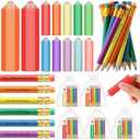 Dunzoom 20 Set 180 Pcs Welcome Back to School Gifts for Students Motivational Rainbow Pencils Erasers Teacher Mail Cards First Day of School Meet The Teacher Gifts for Students Party Supplies