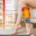 Leg Heating Pad, Portable Cordless Heated Knee Brace Warmers Wrap with Battery and 3 Temperature Settings Men Women