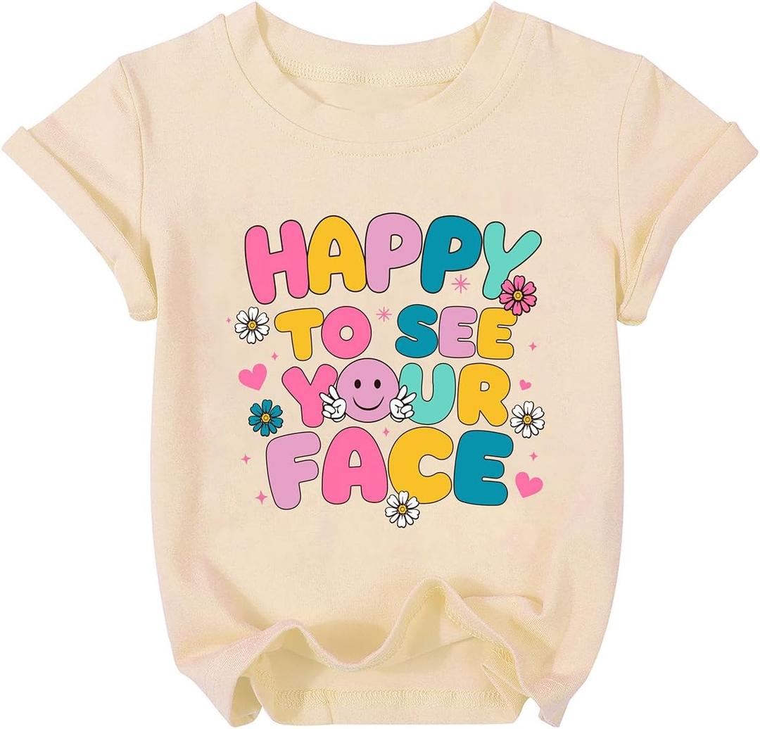 Kindergarten Shirt for Girls Boys First Day of School Tshirt Cute Little Kids Back to School Tee Tops (Pink)