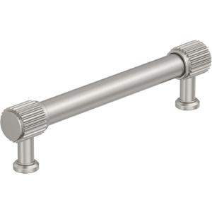 Amerock Farewind 5-1/16 inch (128 mm) Center-to-Center Satin Nickel Cabinet Pull, BP37804G10