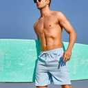 NORTHYARD Mens Swim Trunks Board Shorts 9 Inch Bathing Suit Swimwear Quick Dry Beach Short with Zipper Pocket - No Mesh Liner (Blue, XXXL)