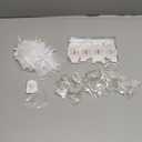 MTLEE 100 Piece Baptism Set Includes Mini Rosary Favors, Favor Boxes, Organza Bags, Thank Tags - Christian Gifts (Silver)