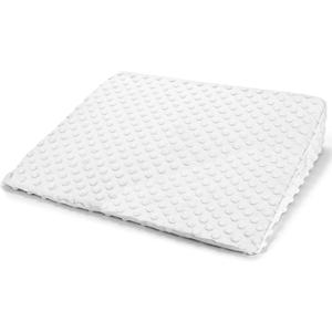 Wedge Pillow for Kids,Memory Foam for Back,Legs & Knees, Relaxation and Comfort, Soft and Breathable, Dot Texture Pillow for Reading Watching TV Gaming Sleeping, Fit for Sofa Floor Room (White)