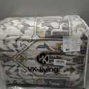 VK VKLIVING 8x10 Area Rug Washable Rugs for Living Room Rug Vintage Design Boho Rug with Non Slip Living Room Rug Bedroom Carpet Stain Resistant, Home Decor, Beige