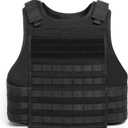 TACNEX Lightweight MOLLE Duty Vest Adjustable Weighted Workout Vest for Men Women (Black), One Size