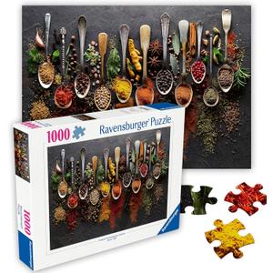 Ravensburger - Spices from All Over The World - 1000 Piece Jigsaw Puzzle - Enticing, Vibrant Spices from Around The Globe - Fresh & Dried - Ideal Gift - Frameable Art - Puzzles for Adults