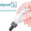 1 oz Dropper Bottle 48 Pack Clear Glass Boston Bottles 30ml with Eye Droppers Black Caps for Essential Oils, Perfume, Leak Proof Travel Bottles for Liquids