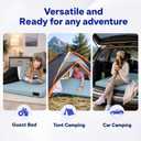 Hazli Matrix AirCell Memory Foam Camping Mattress Pad - CertiPUR-US Roll Up Mattress for Adults - Portable Foam Sleeping Mats for Camping - Camp Cot Sleeping Pad - Floor Sleep Mat Bed Roll for Car RV