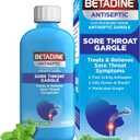 Betadine Sore Throat Relief Gargle, 8 Oz, Fast Acting Antiseptic with Povidone-Iodine 0.5%, Sore Throat Medicine, Mint Flavor