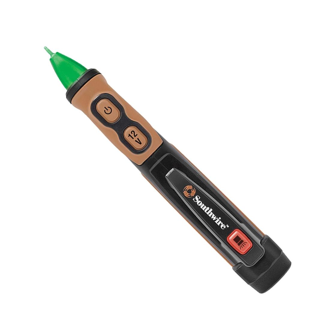 Southwire 40150N Advanced AC Non Contact Voltage Tester Pen; Dual Range 12-1000VAC/100-1000VAC; Non Contact Voltage Detector with LED Flashlight; 6' drop test rated; and IP67 waterproof; NCVT (One Size)