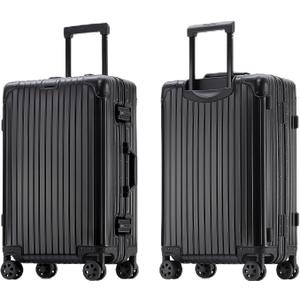 20 Inch All Aluminum Carry On Luggage, Aluminum Hard Shell Zipperless Suitcase with TSA Lock, Small Carry On Suitcase for Short Trips