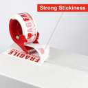 JIALAI HOME Fragile Tape Handle with Care Packing Tape 6 Rolls, Heavy Duty Shipping Box Sealing Tape with Dispenser, 2 Inch x 330 Feet (110 Yards) for Shipping and Moving Boxes