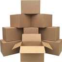 Amazon Basics Cardboard Moving Boxes for Packing and Shipping, Medium Size, 18" x 14" x 12", Brown, 10-Pack