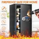 6.2 Cuft Large Fireproof Safe for Home Documents, Digital Security Personal Safety Box with Programmable Keypad, Spare Keys and 3 Removable Shelf, Anti-Theft Fire Safe Box for Money Firearm Medicine