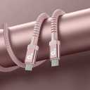 USBC Cable 10FT, 2Pack Long USBC Fast Charging Cable, Nylon Braided USB C to USB C iPhone Charger Cord Compatible with iPhone 17/16/15/Pro Max/Plus/Samsung Galaxy S23/LG and More-Pink