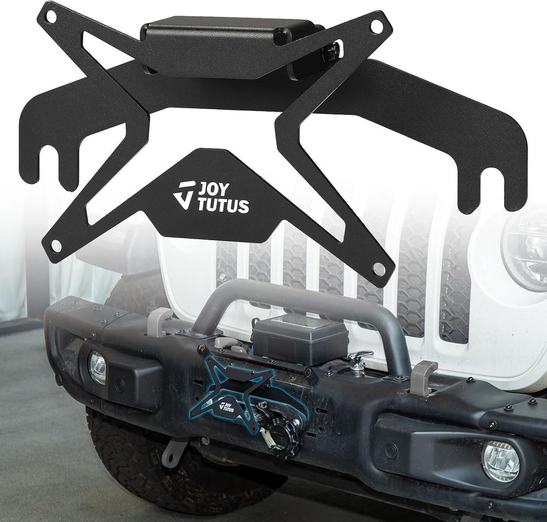 JOYTUTUS Universal Flip-Up License Plate Mount for 10" Hawse Fairlead, License Plate Holder Compatible with Pickup Truck Off-Road Car RV Bumper Winch Hawse Fairlead Front License Plate Bracket