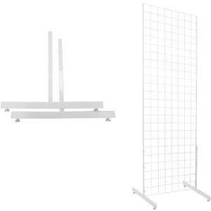 White Wire Grid Display Legs - Set of 2 (for Use with Any Existing 2W Grid Or Slat Grid Panels) White Wire Grid Display Legs - Set of 2 (for Use with Any Existing 2W Grid Or Slat Grid Panels)