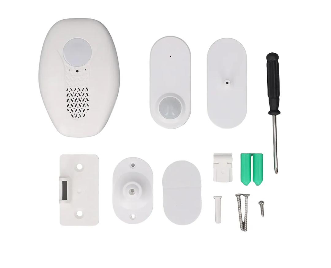 Door Bell, Multiple Usage Modes Wireless Doorbell Security Alerts Doorbell System 30 Meters Sensing Range Door Bell Kit for Offices Stores and Other Commercial Spaces