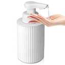 Automatic Soap Dispenser Foaming Touchless: 9oz White Plastic  Rechargeable Electric Smart Auto Foam Soap Dispenser  Hand Dish Bathroom Kitchen