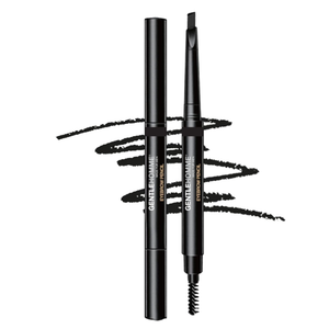2 x Gentlehomme - Men's 2-in-1 Eyebrow Brush & Pencil - Shape, Define & Fill In - Ultra-Thin, Long-Lasting Black - Vegan
