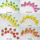 100 Pieces Cocktail Picks Paper Fruit Honeycomb Food Sticks Skewers Christmas Toothpicks for Appetizers Drink Garnish Luau Cake Tropical Margarita Party Decorations Bar Accessories 4 Inch Long