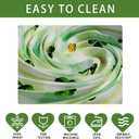 XCHI Watercolor Green Hats Shamrocks Clovers Coins Horseshoes St. Patrick's Day Tablecloth Round Table Cloth Washable Table Covers for Indoor Dining Home Party Decorations 60x60 Inch