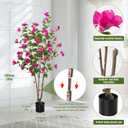 Fake Tree Bougainvillea Artificial 5 Feet Tall Fake Plant Faux Trees Indoor Faux Bougainvillea Artificial Trees Tall Artificial Plants Indoor Applies to Indoor Home Decor Office Hotel Decor