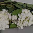 Faux Arrangement - Eucalyptus & White Hydrangea Flowers, Large Artificial Floral Greenery Centerpieces for Tables, Modern Farmhouse Decor for Dining Room, Kitchen & Coffee Table, 30 inches Tall