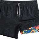 maamgic Mens 5" Gym Running Shorts for Men 2 in 1 Quick Dry Workout Athletic Shorts, XL