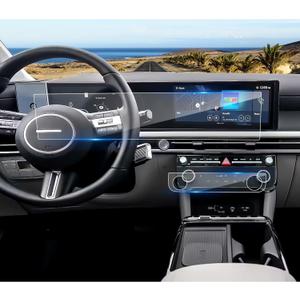 2025 2026 Tucson Screen Protector for Hyundai Tucson (Dual 12.3Inch&Air Conditioner)(SEL/SEL Convenience/XRT/Limited/Blue/N Line),9H Tempered Glass 2025 Tucson Hybrid Accessories HD Transparent