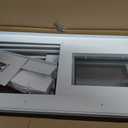 NOOTA Basement Window 32" x 14" Double Tempered Glass, Removable Flange, Vinyl Sliding WindowWhite | Sliding window